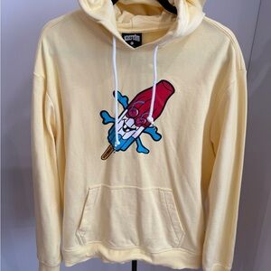 Icecream Pale Yellow Hoodie with Graphic Design